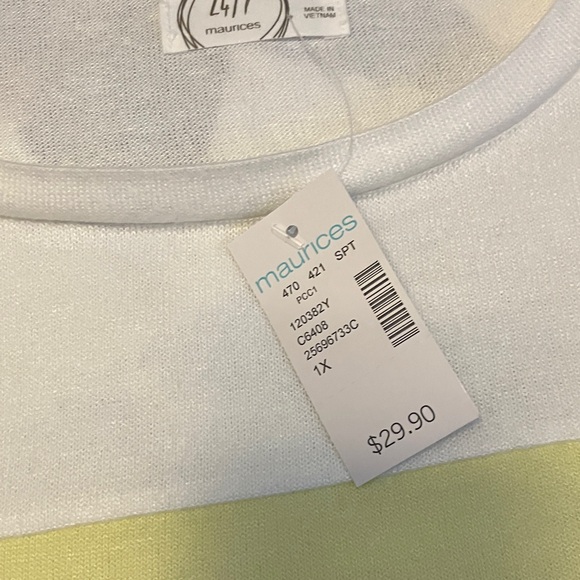 Maurices Long Sleeve Tee with Colorful Stripes - Picture 3 of 7